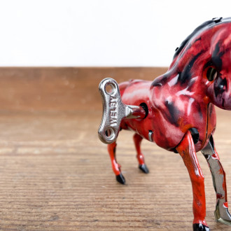 Mechanical horse with brown key