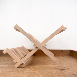 Folding wooden drainer