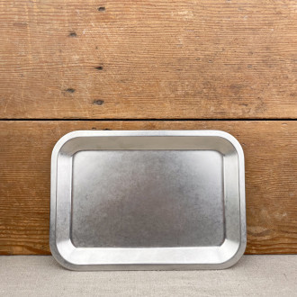 Plateau en inox mat 26 x 19 cm