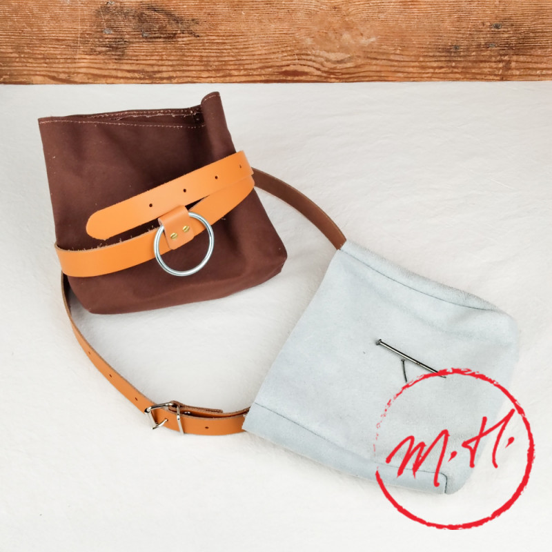 Studded pocket with leather belt