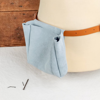 Studded pocket with leather belt