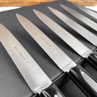 Boxed set of 6 Richelieu Au sabot black knives