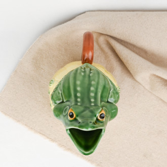 Frog decanter Bordallo Pinheiro Portuguese ceramics