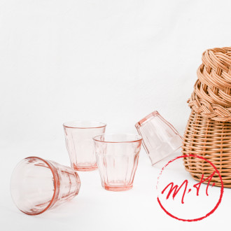 4 glasses Duralex Picardie roses 25cl