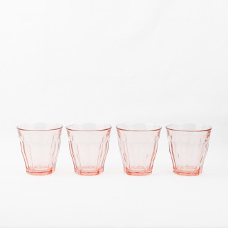 4 glasses 25cl Duralex Picardie pink