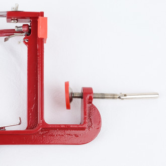 Apple peeler with clamp