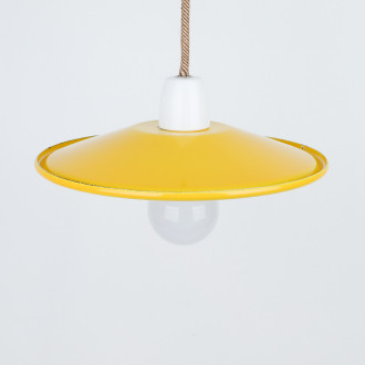 yellow enamelled lampshade