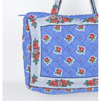 Sac ADIANA Printemps bleu matelassage losange doublure coton uni