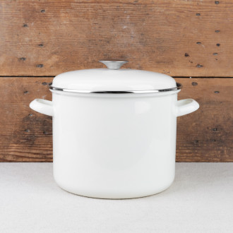 8L Baumalu white enamel catering pot