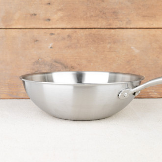 Three-layer stainless steel wok