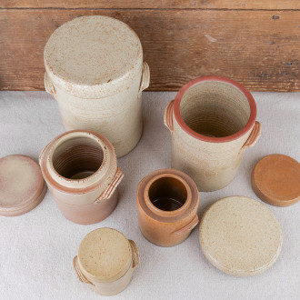 Rustic sandstone pot made in Normandy