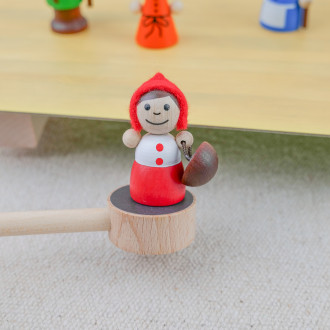 Little Red Riding Hood in wood