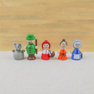 Little Red Riding Hood wooden figurines