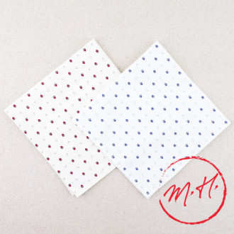 4 Serviettes calissons en coton 45 x 45 cm