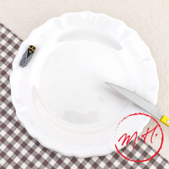 Cigale white dinner plate