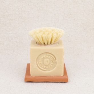 White soap brush