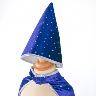 Blue velvet magician's hat