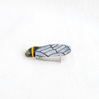 Colorful cicada brooch