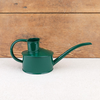 Small green enamelled metal watering can 0.5 L