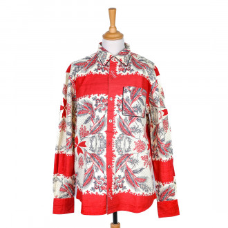 Red wheat ear cotton shirt