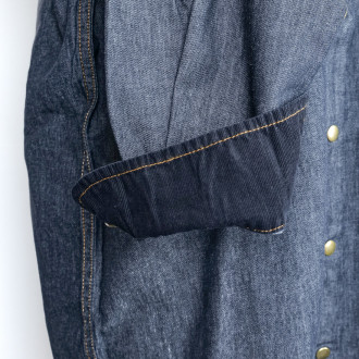 Denim and corduroy shirt