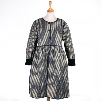 Long reversible coat with Provencal prints