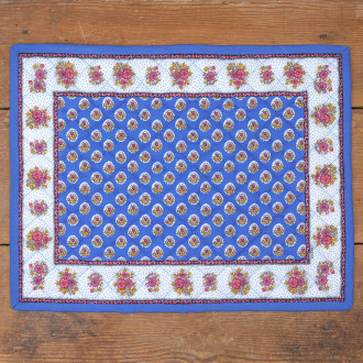 Set de table Fleur d'Arles bleu Souleiado