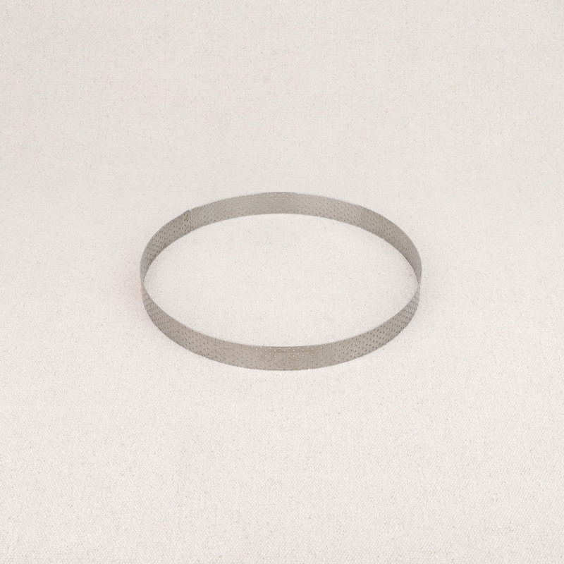 Cercle à tarte perforé en inox De Buyer 15,5 cm