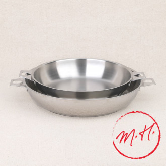Twisty stainless steel frying pan De Buyer