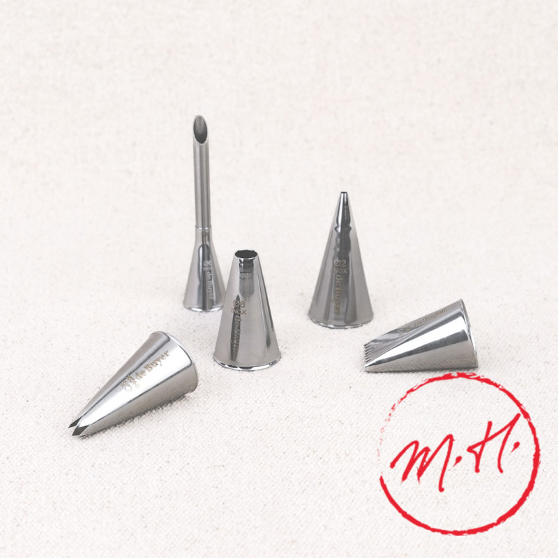 Set of 5 assorted stainless steel sockets De Buyer