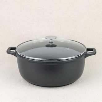 Coquelle en fonte avec couvercle De Buyer 28cm