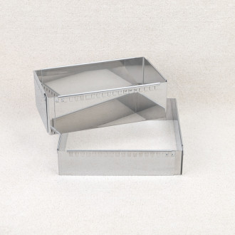 Extendable stainless steel cooking frame De Buyer