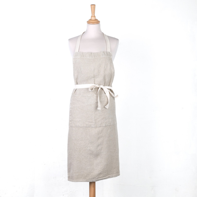 100% natural linen apron