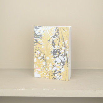 A5 notebook in yellow marbled paper
