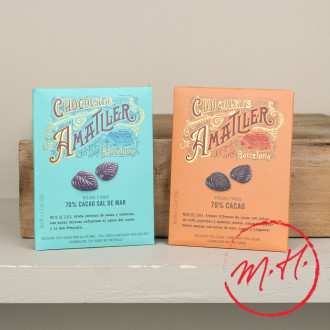 Feuilles en chocolat noir ou sel marin