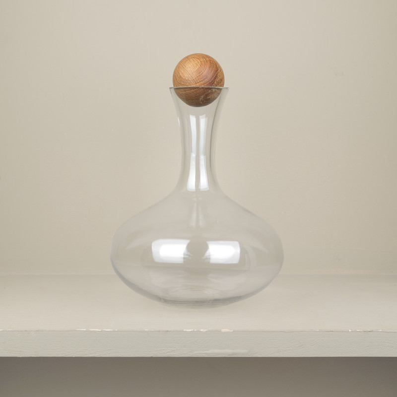 Blown glass wine decanter