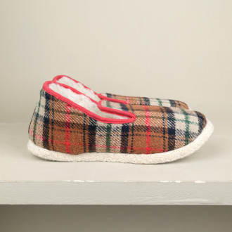 Chaussons Charentaises traditionnels écossais