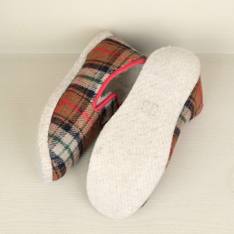 Chaussons Charentaises traditionnels écossais