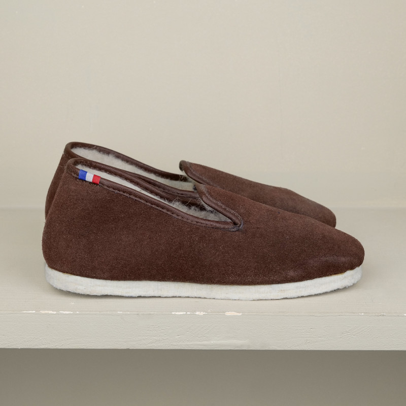 Chaussons Charentaises croute de cuir