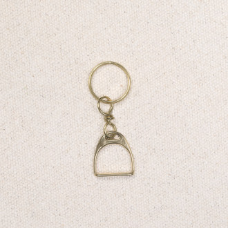 Porte-clé étrier laiton verni