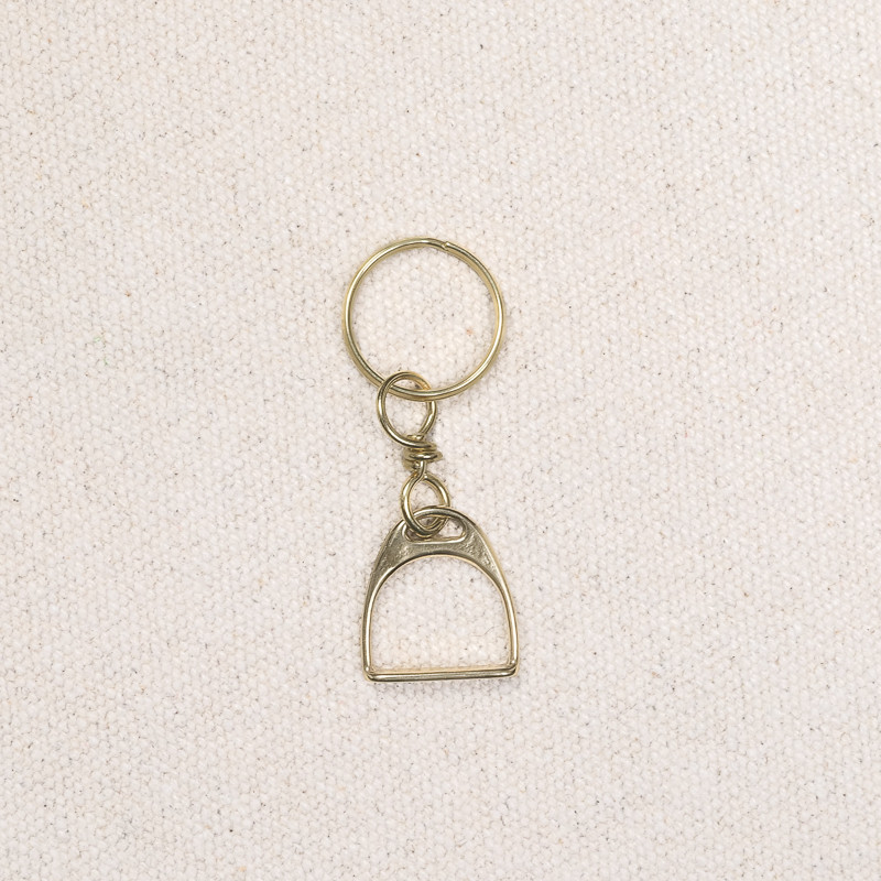 Porte-clé étrier laiton verni