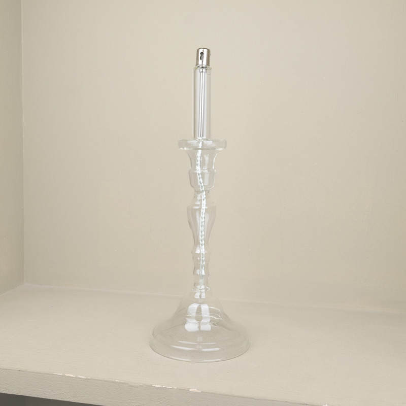 Lampe à huile en verre transparent