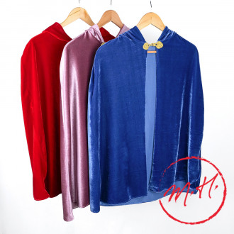 Velvet cape suit