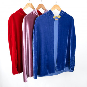Velvet cape suit