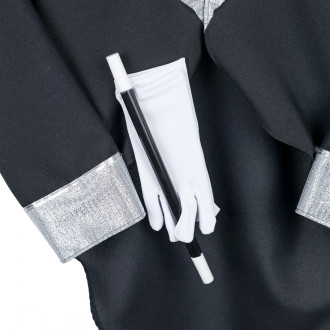 Magician's costume with glove and wand