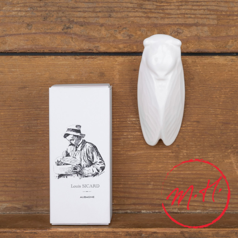 Cigale en céramique blanche Maison Empereur