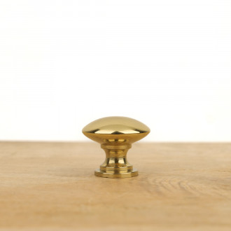Bouton de tiroir laiton poli rond