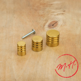 furniture knob cylinder polished brass