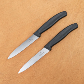 couteau office cranté et lisse victorinox