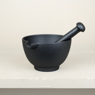 Large cast-iron mortar